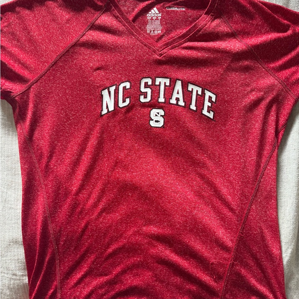 Adidas Woman’s Red NC State Tee